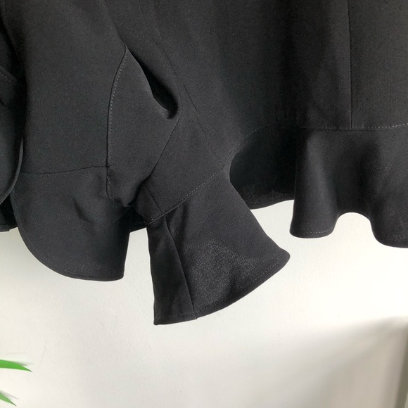 Cinq à Sept Audrey Ruffle Romper Black - Picture 6 of 13